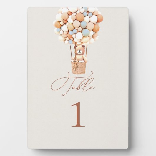 Photo Ballons d'ours Numéro de tableau Plaque (Devant)