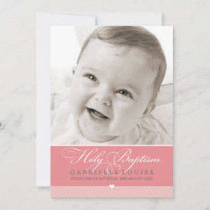 PHOTO BAPTISM INVITATION : beau type 1