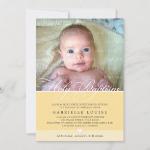 PHOTO BAPTISM INVITATION : beau type 2