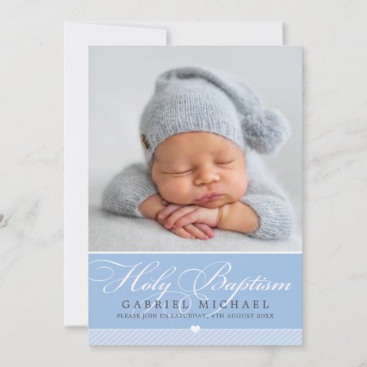 PHOTO BAPTISM INVITATION :: beau type 5 (Devant)