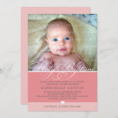 PHOTO BAPTISM INVITATION :: charmant type 1 (Devant / Derrière)