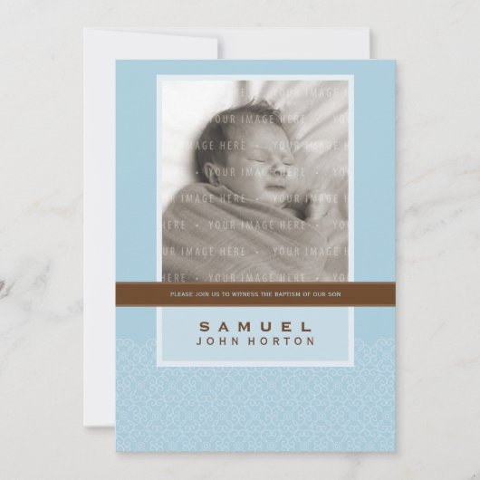 PHOTO BAPTISM INVITATION :: dit doucement 4P (Devant)