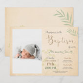 Photo Baptism Invitation Kaart (Voorkant / Achterkant)