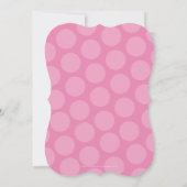 PHOTO BAPTISM INVITATION mignon pois motif rose (Dos)