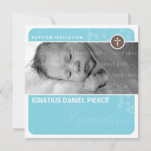 PHOTO BAPTISM INVITATION : point cardiaque 7SQ