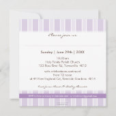 PHOTO BAPTISM INVITATIONS :: 3 SQ élégant (Dos)