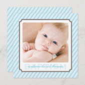 PHOTO BAPTISM INVITATIONS :: candystripes 2SQ (Devant / Derrière)