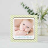 PHOTO BAPTISM INVITATIONS :: candystripes 4SQ (Debout devant)
