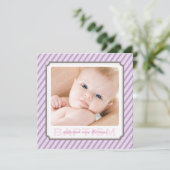 PHOTO BAPTISM INVITATIONS :: candystripes 5SQ (Debout devant)