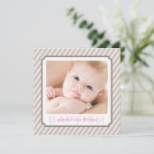 PHOTO BAPTISM INVITATIONS :: candystripes 7SQ (Debout devant)