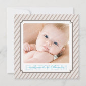 PHOTO BAPTISM INVITATIONS :: candystripes 8SQ (Devant)