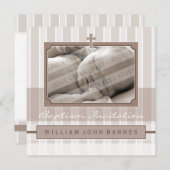 PHOTO BAPTISM INVITATIONS :: chic 1SQ (Devant / Derrière)