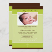 PHOTO BAPTISM INVITATIONS :: doucement repéré 4P (Devant / Derrière)