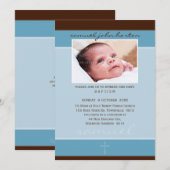 PHOTO BAPTISM INVITATIONS :: doucement repéré 5P (Devant / Derrière)