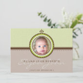 PHOTO BAPTISM INVITATIONS :: fantaisie 1L (Debout devant)