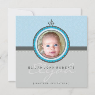 PHOTO BAPTISM INVITATIONS :: fantaisie 4SQ