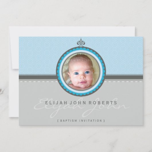 PHOTO BAPTISM INVITATIONS :: fantastique 4L (Devant)