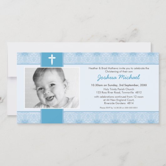 PHOTO BAPTISM INVITATIONS :: jolie 1L (Devant)
