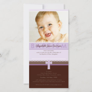 PHOTO BAPTISME INVITATIONS :: pure 1