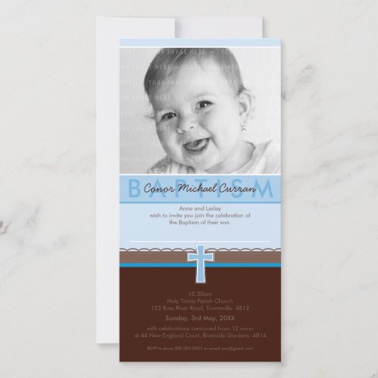 PHOTO BAPTISME INVITATIONS :: pure 5 (Devant)