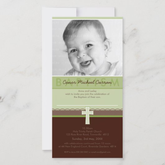 PHOTO BAPTISME INVITATIONS :: pure 6 (Devant)
