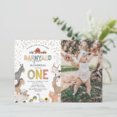 Photo Barnyard Farm First Birthday Invitation (Debout devant)