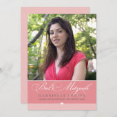 PHOTO BAT MITZVAH INVITATION :: beau type 1 (Devant / Derrière)
