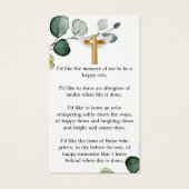 Photo Beau Signet funéraire commémoratif (Dos)