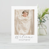 Photo bébé Faire-part de naissance moderne (Debout devant)