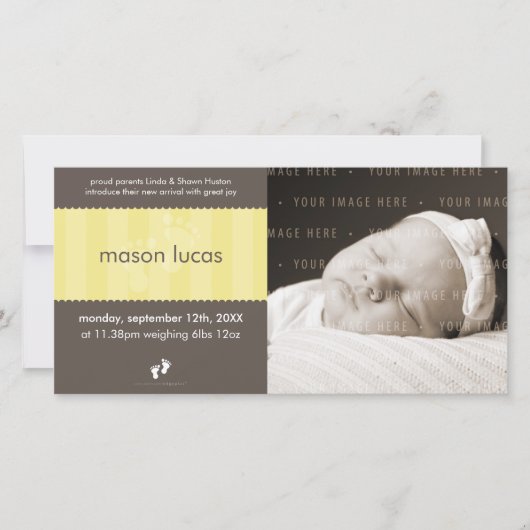 PHOTO BÉBÉ FAIRE-PART :: joyeux pieds 6L (Devant)