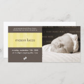 PHOTO BÉBÉ FAIRE-PART :: joyeux pieds 6L (Devant / Derrière)