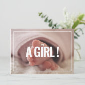 Photo bébé moderne, invitation baby shower (Debout devant)