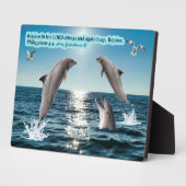 Photo Belle Écriture Dauphin Plaque Philippians 4:4 (Côté)