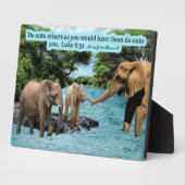 Photo Belle Écriture Eléphante Plaque Luke 6:31 (Côté)