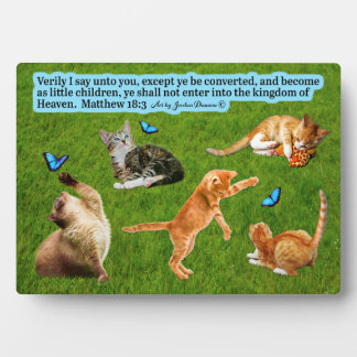 Photo Belle Écriture Kitten Plaque Matthieu 18:3