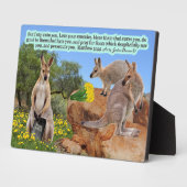 Photo Belle écriture Wallaby Plaque Matthieu 5:44 (Côté)