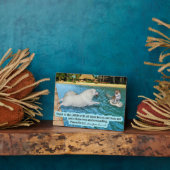 Photo Belle Esquimau Chien Scripture Plaque Proverbes 3: (Côté)