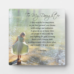 Photo Belle Plaque Cadeau "À Ma Fille"