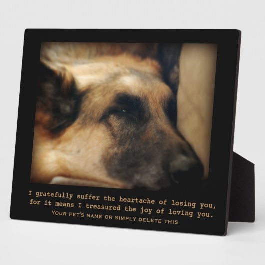 Photo Belle plaque commémorative d'animal de compagnie B (Côté)