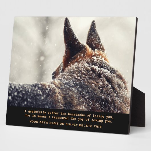 Photo Belle plaque commémorative d'animal de compagnie B (Côté)