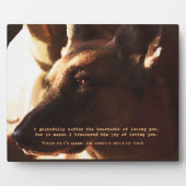 Photo Belle plaque commémorative de chien de berger alle (Devant)