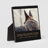 Photo Belle plaque commémorative pour chien de berger al (Recto)