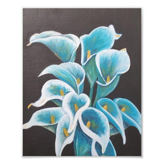 Photo Belles Fleurs Peinture Acrylique Impression (Devant)