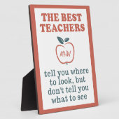 Photo BEST TEACHERS custom monogram plaque (Côté)