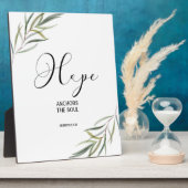 Photo Bible verset Hébreux Écriture feuille Plaque (Côté)