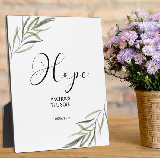 Photo Bible verset Hébreux Écriture feuille Plaque