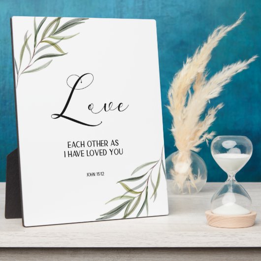 Photo Bible verset Jean Écriture feuille Plaque (Côté)