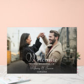 Photo Bienvenue noir avec texte blanc signe acryli (Mariage)