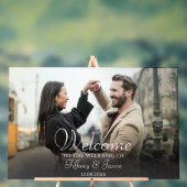 Photo Bienvenue noir avec texte blanc signe acryli (Neutre)