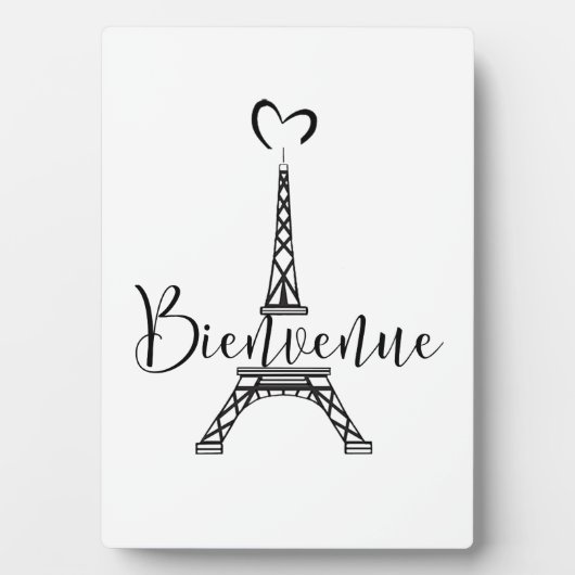 Photo "Bienvenue" Plaque (Devant)